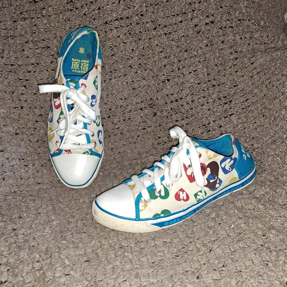 HARAJUKU LOVERS-Sneakers Low Top-Gwen Stefani-Lace Up-Sz 42/10 US-Excellent